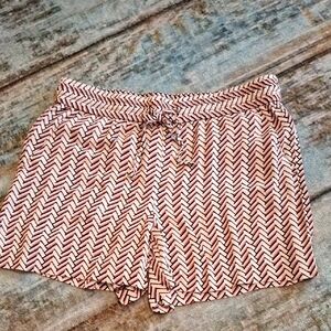 LOFT Pink and Cream High Waist Shorts. Size SMALL NWOT